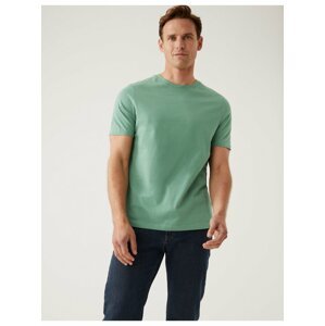 Zelené pánské basic tričko Marks & Spencer