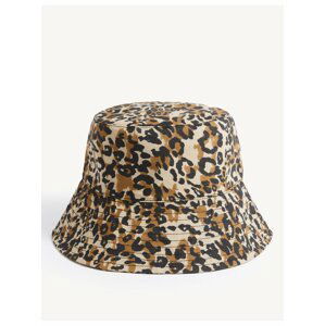 Hnědý dámský vzorovaný klobouk typu Marks & Spencer