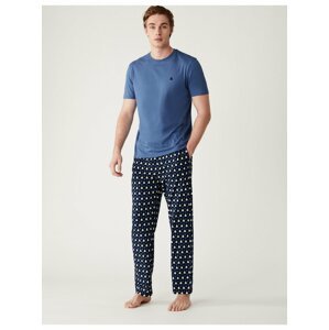 Modré pánské pyžamo s motivem lodí Marks & Spencer