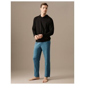 Pyžamové kalhoty Supersoft z prémiové bavlny Marks & Spencer modrá