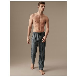 Pruhované pyžamové kalhoty s vysokým obsahem bavlny Marks & Spencer černá