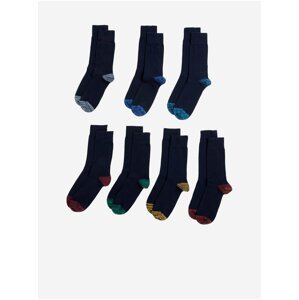 Sada sedmi párů pánských ponožek v tmavě modré barvě Marks & Spencer