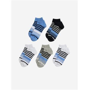 5 párů proužkovaných sportovních ponožek s technologií Cool & Fresh™ Marks & Spencer bílá