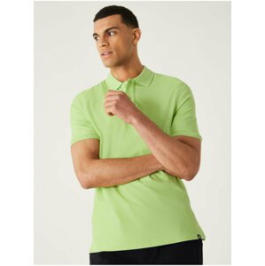 Světle zelené pánské bavlněné polo tričko Marks & Spencer