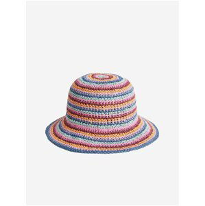 Modro-růžový dámský pruhovaný klobouk Marks & Spencer