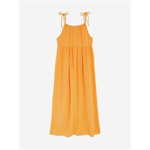 Oranžové dámské plážové midi šaty na ramínka Marks & Spencer