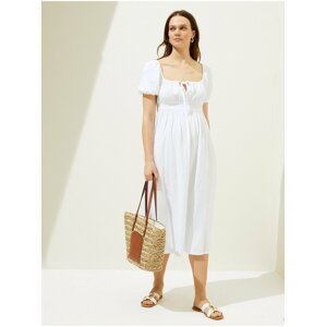Bílé dámské plážové midi šaty Marks & Spencer