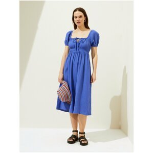 Modré dámské plážové midi šaty Marks & Spencer