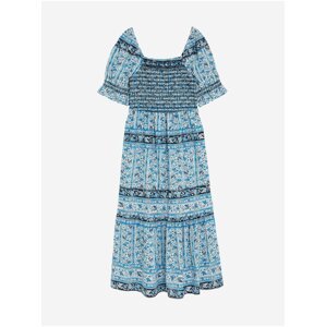 Modré dámské vzorované midi šaty Marks & Spencer