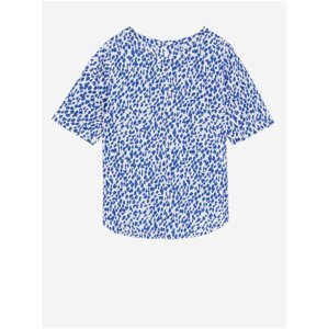 Modro-bílé dámské vzorované tričko Marks & Spencer