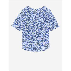 Modro-bílé dámské vzorované tričko Marks & Spencer