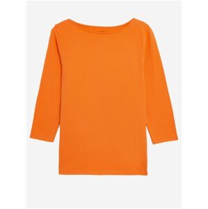 Oranžové dámské basic tričko s tříčtvrtečním rukávem Marks & Spencer