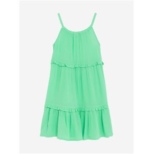 Zelené holčičí nabírané šaty Marks & Spencer