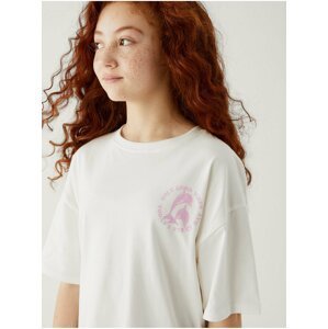 Růžovo-bílé holčičí tričko Marks & Spencer