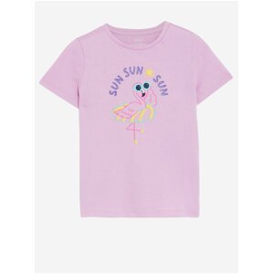 Světle fialové holčičí tričko s potiskem Marks & Spencer