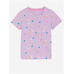 Světle fialové holčičí puntíkované tričko Marks & Spencer