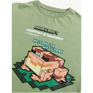 Zelené klučičí tričko s motivem Minecraft Marks & Spencer