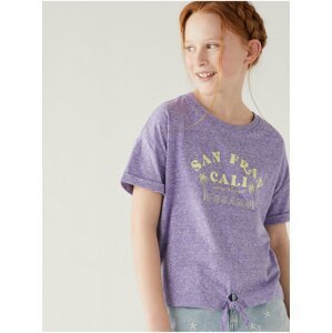Fialové holčičí tričko Marks & Spencer