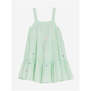 Světle zelené holčičí pruhované šaty Marks & Spencer