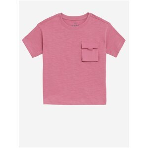 Růžové klučičí bavlněné tričko s kapsičkou Marks & Spencer