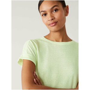 Světle zelené dámské basic tričko Marks & Spencer