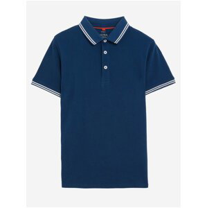 Modré klučičí bavlněné polo tričko Marks & Spencer