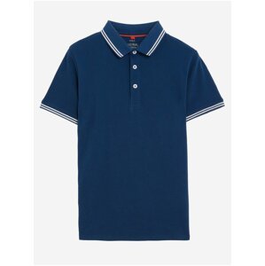 Modré klučičí bavlněné polo tričko Marks & Spencer