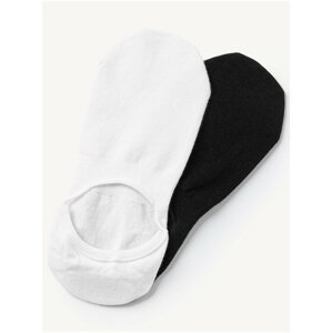 Sada dvou párů dámských ponožek v bílé a černé barvě Marks & Spencer