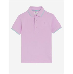 Světle fialové klučičí bavlněné polo tričko Marks & Spencer