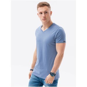 Modré pánské tričko Ombre Clothing