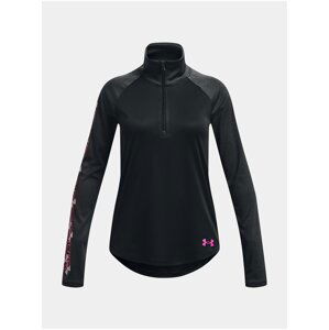 Černé holčičí sportovní tričko Under Armour UA Tech Graphic 1/2 Zip