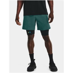 Tmavě zelené pánské sportovní kraťasy Under Armour UA Peak Woven Shorts