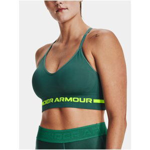 Tmavě zelená sportovní podprsenka Under Armour UA Seamless Low Long Bra