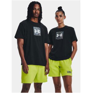 Černé unisex sportovní tričko Under Armour UA BOXED HEAVYWEIGHT SS