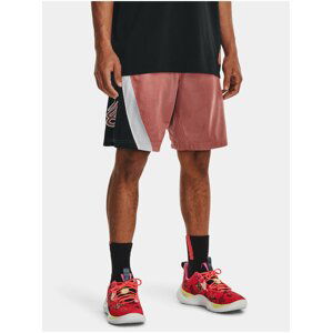 Černo-růžové pánské sportovní kraťasy Under Armour Curry Splash 9'' Short