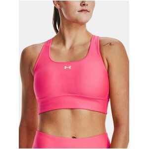 Růžová dámská sportovní podprsenka Under Armour Crossback Longline