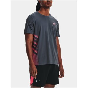 Růžovo-šedé pánské sportovní tričko Under Armour UA ISO-CHILL LASER HEAT SS