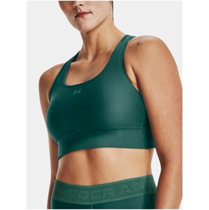 Tmavě zelená dámská sportovní podprsenka Under Armour Crossback Longline