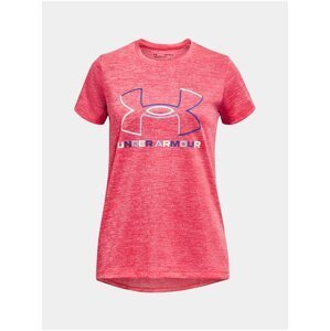 Růžové holčičí sportovní tričko Under Armour Tech BL Twist SS