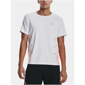 Oranžovo-bílé pánské sportovní tričko Under Armour UA ISO-CHILL LASER HEAT SS