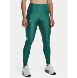 Tmavě zelené dámské sportovní legíny Under Armour Armour Mesh Panel Leg