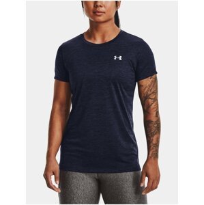 Tmavě modré dámské sportovní žíhané tričko Under Armour Tech