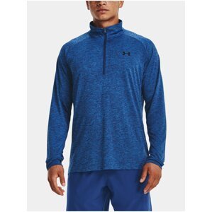 Modré pánské sportovní tričko se stojáčkem Under Armour UA Tech 2.0 1/2 Zip