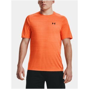 Oranžové pánské žíhané sportovní tričko Under Armour UA Tiger Tech 2.0