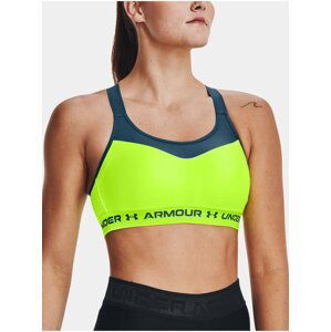 Neonově zelená dámská sportovní podprsenka Under Armour Armour High Crossback