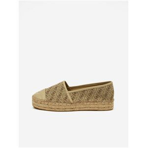 Béžové dámské vzorované espadrilky Guess Jaleel