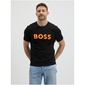Černé pánské tričko Hugo Boss Thinking