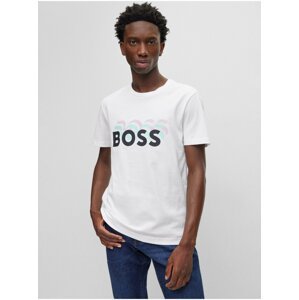 Bílé pánské tričko Hugo Boss