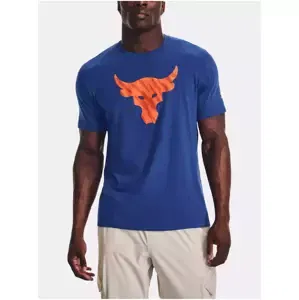 Modré pánské sportovní tričko Under Armour UA PJT Rock Brahma Bull