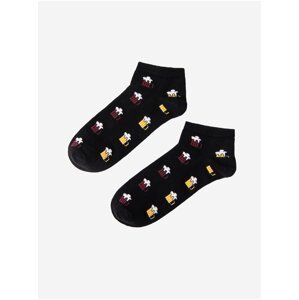 Černé pánské vzorované ponožky Ombre Clothing